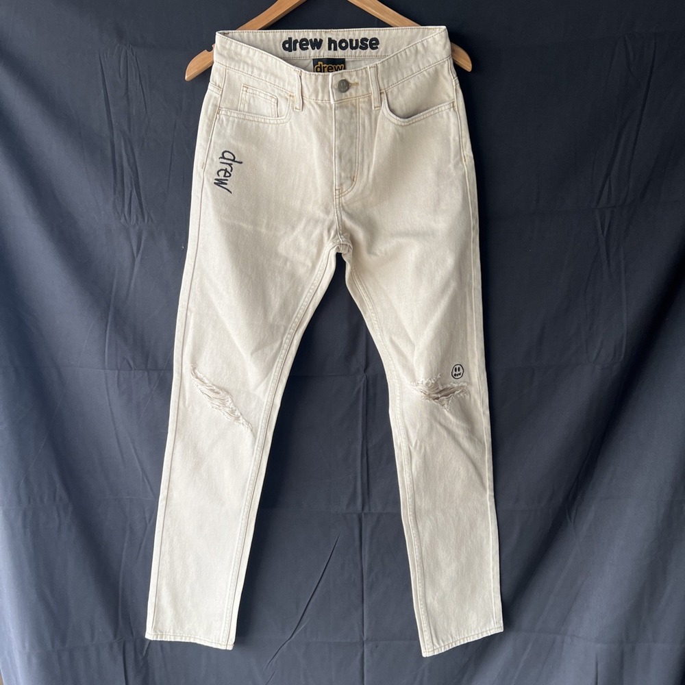 Drew House DISTRESSED TAPERED JEAN Color Natural Size 26 ….b40